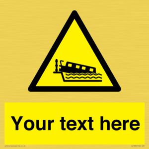 Custom warning grounding narrow boat on lock cill